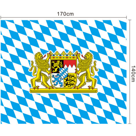 Nappe à carreaux bleus et blancs de Munich, motif Oktoberfest, 140 x 170 cm