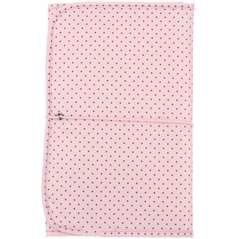 Nappe à langer bébé portable imperméable en nylon, confortable et multifonction, idéale pour les voyages et la maison, motif pois roses.