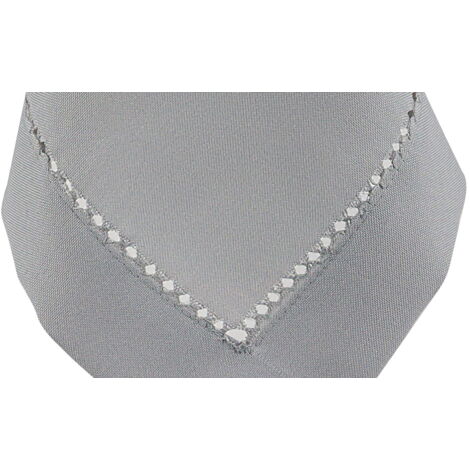 Nappe à ourlet gris 130x160 Élégante