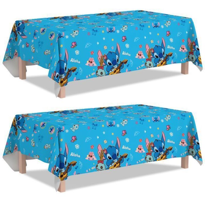 Nappe à thème Stitch - INBOXXARTY - Lot de 3 - Multicolore - Rectangulaire - Lavable