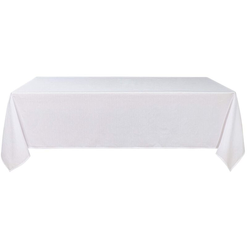 Homemaison - Nappe anti tâches et infroissable - - Effet chiné Blanc 145x200 cm