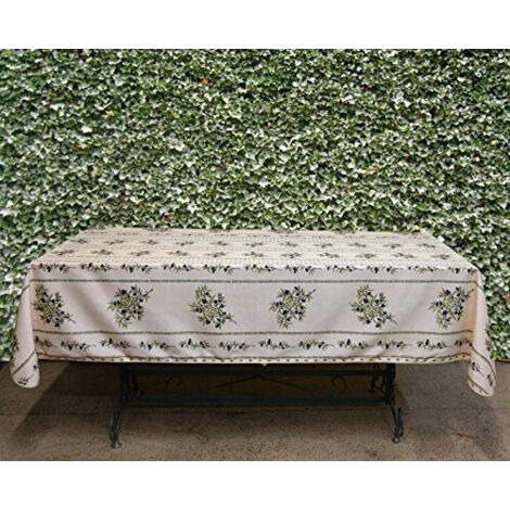 Nappe Anti Tache Provençale Polyester Olivou Vert - 200 x 150 cm