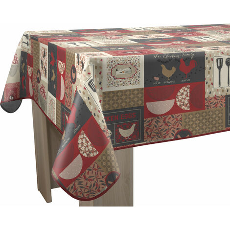 Nappe Anti-taches Chicken rouge - Rectangle 150 x 300 cm