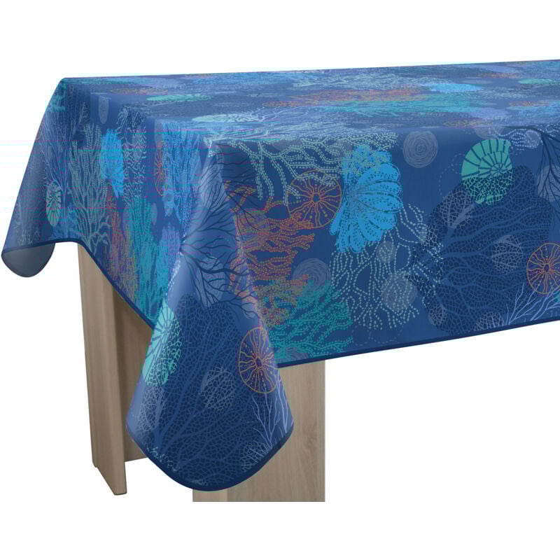 Le Linge De Jules - Nappe Anti-taches Corail - Rectangle 150 x 300 cm