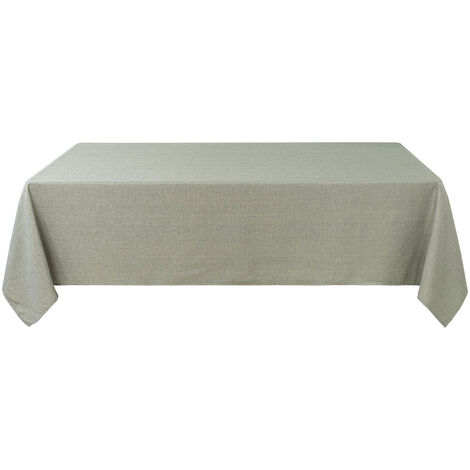 Nappe anti tâches et infroissable  -  - Effet chiné Gris Perle 145x240 cm