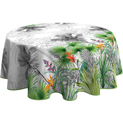 Nappe Anti-taches Fleur de paradis - Ronde 160 cm