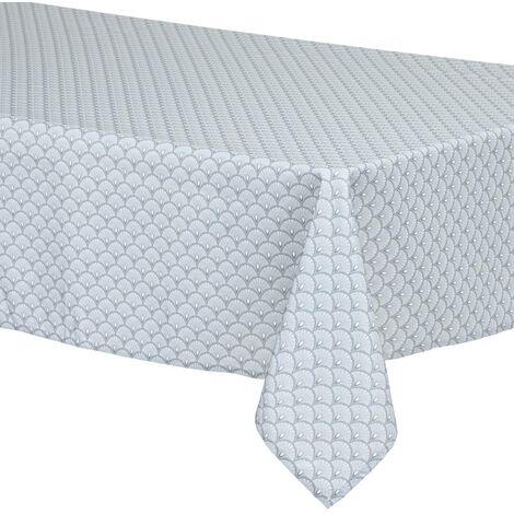 Nappe anti-taches Gris imprimé Livia 150 x 300 cm - Atmosphera