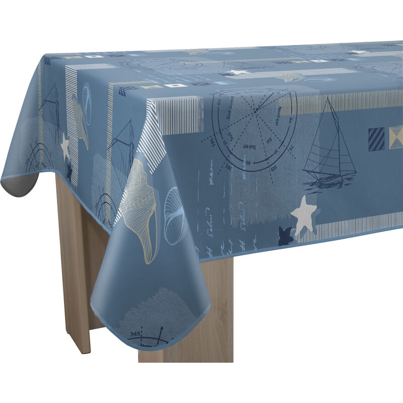 Le Linge De Jules - Nappe Anti-taches Marin - Carrée 150 x 150 cm