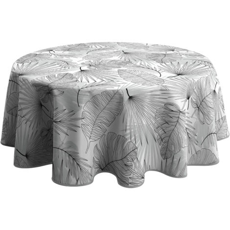 Nappe Anti-taches Olinda gris - Ronde 160 cm