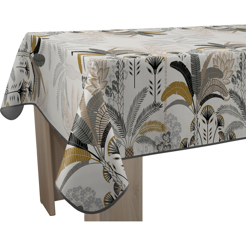 Le Linge De Jules - Nappe Anti-taches Palmiers - Rectangle 150 x 350 cm