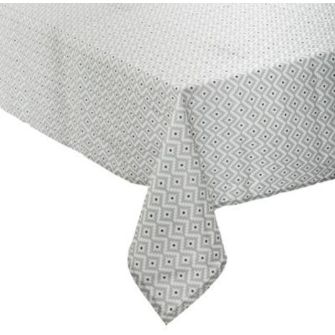 Nappe Antitache à Motifs "Etnik" 140x240cm Gris