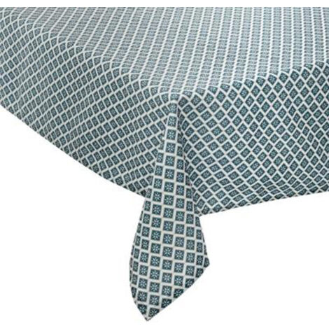 Nappe Antitache à Motifs "Tikal" 140x240cm Bleu