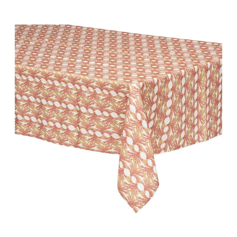 Nappe Antitache à Motifs 'Zélie' 140x240cm Terracotta