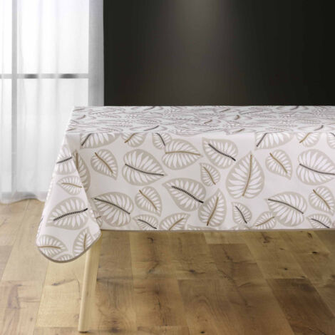 Nappe Antitache Imprimé "Alma" 150x240cm Naturel