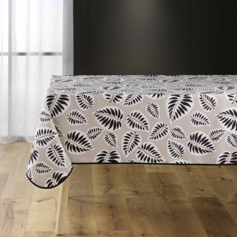 Nappe Antitache Imprimé  "Alma" 150x240cm Noir