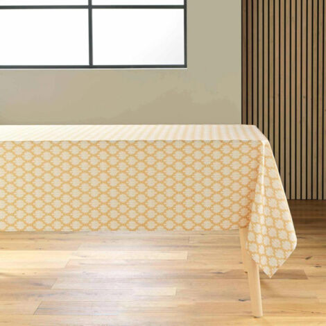 Nappe Antitache Imprimé "Davia" 145x240cm Jaune