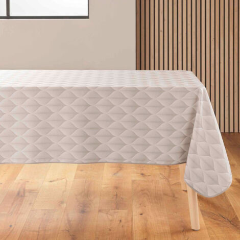 Nappe Antitache Imprimé "Kalini" 150x240cm Naturel