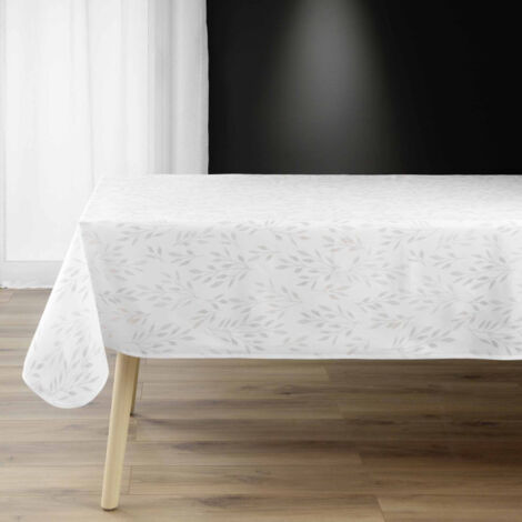 Nappe Antitache Imprimé "Lonigold" 150x240cm Blanc