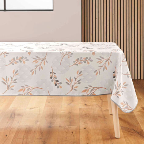 Nappe Antitache Imprimé "Manola" 150x240cm Naturel