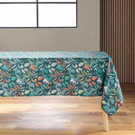 Nappe Antitache Imprimé "Stylis" 145x240cm Bleu