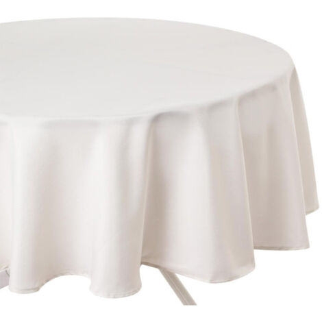 Nappe Antitache Ronde "Unie" 180cm Ivoire