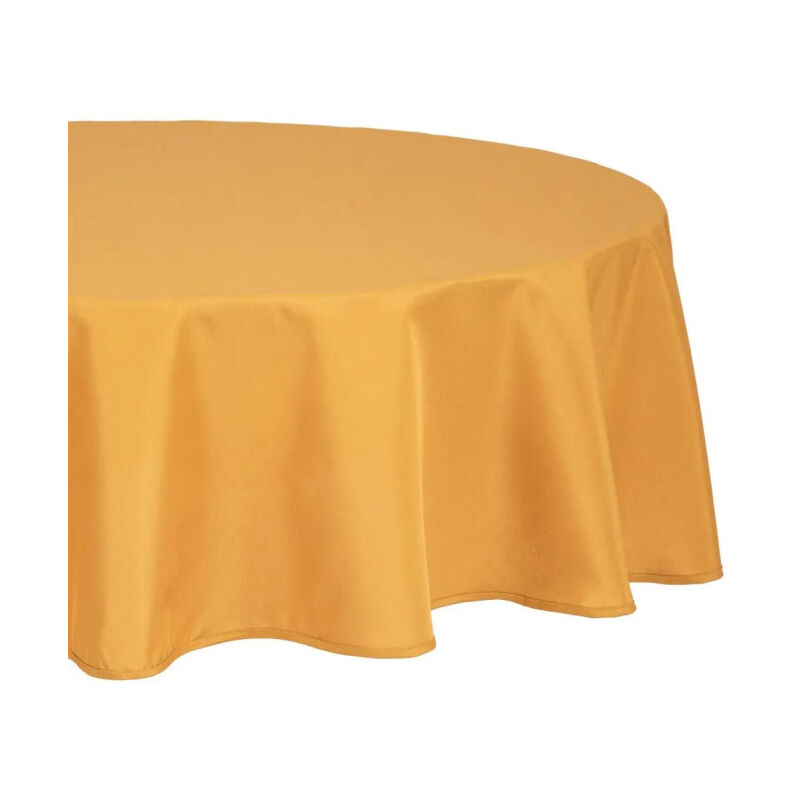 Nappe Antitache Ronde 'Unie' 180cm Ocre