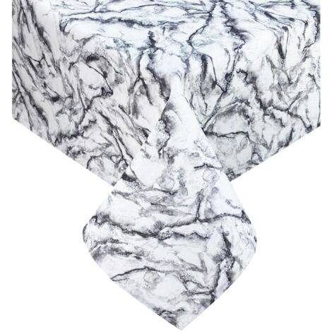NAPPE ANTITACHES RÉSINE MARBRE DE TORINO effet Marbre Blanc Cm.140x300 x18 personnes