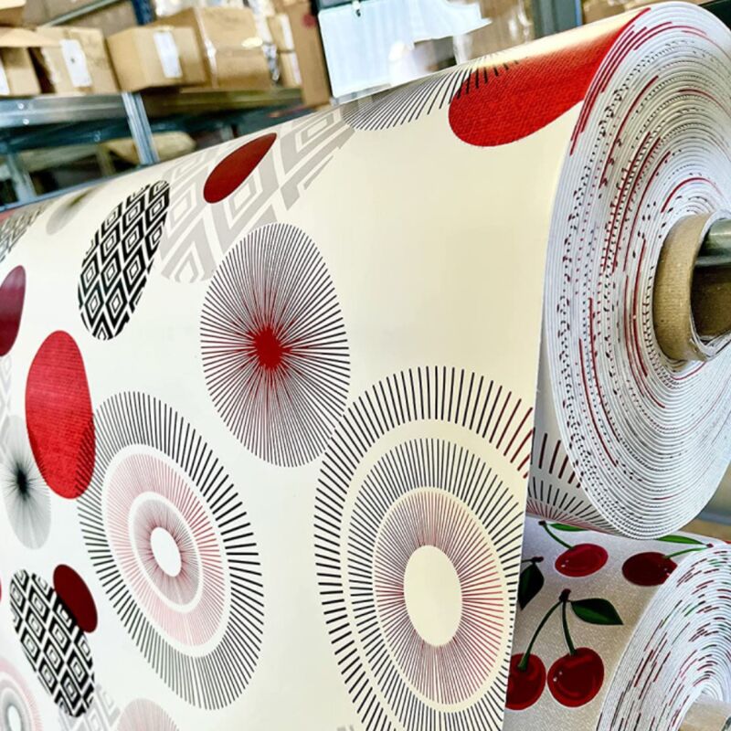 Promo Linge - Nappe Bulgomme Imprimée Contemporain - Au mètre - 150 x 140 cm .