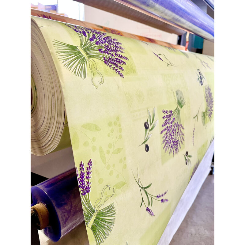 Promo Linge - Nappe Bulgomme Imprimée Provençale - Au mètre - 200 x 140 cm - Vert .