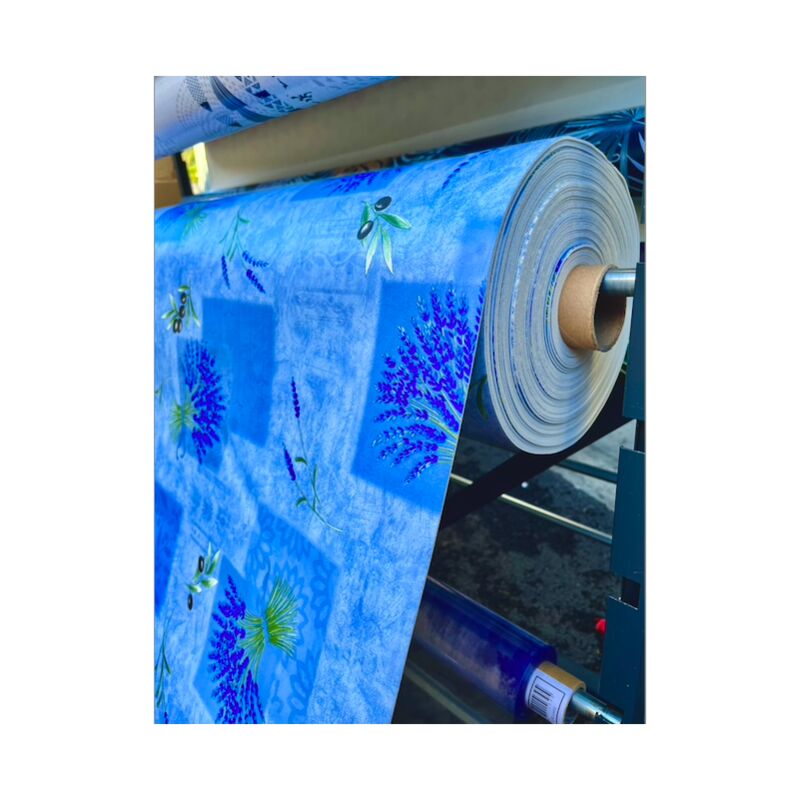 Promo Linge - Nappe Bulgomme Imprimée Provençale - Au mètre - 140 x 250 cm - bleu .