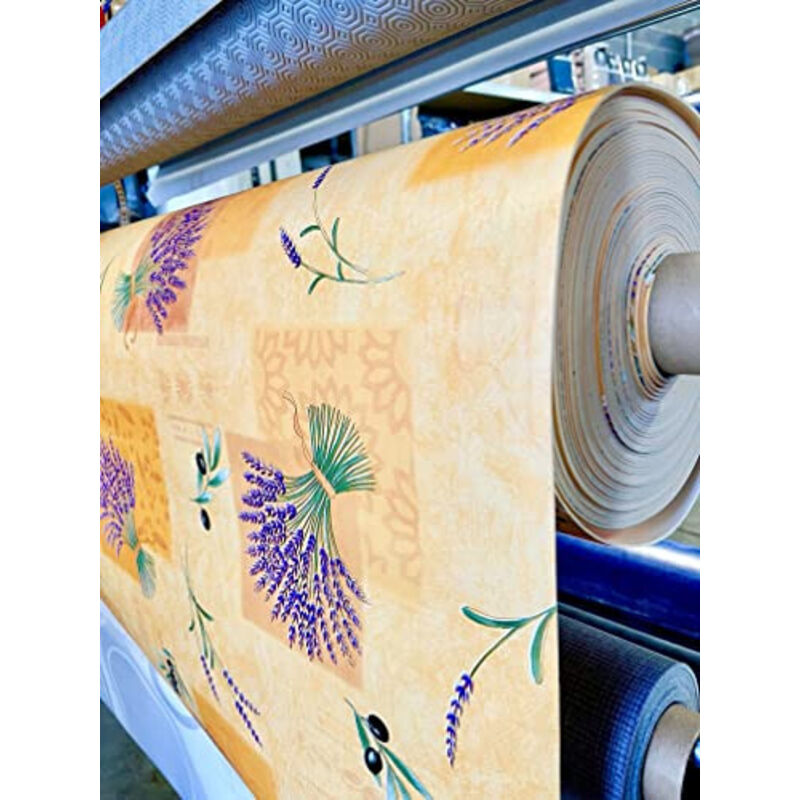 Promo Linge - Nappe Bulgomme Imprimée Provençale - Au mètre - 140 x 140 cm - orange.