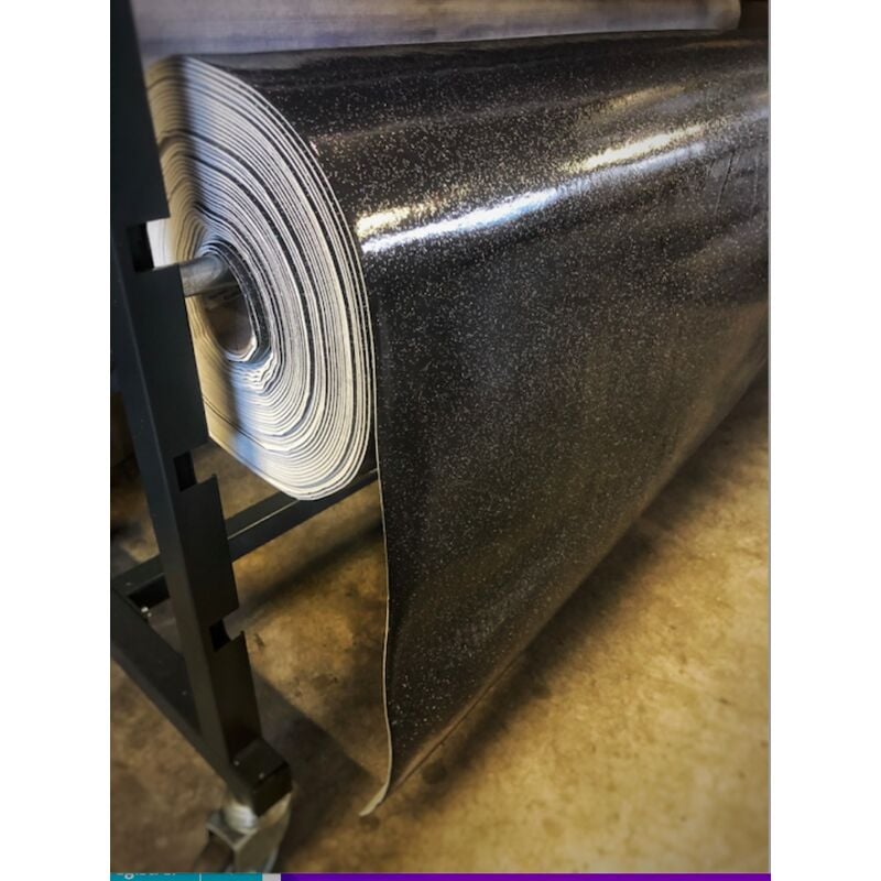 Nappe Bulgommes Imprimée Paillettes - Au mètre - 150 x 140 cm - Noir.