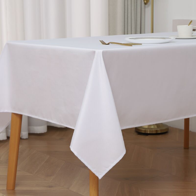 Nappe carrée et enduite antitache Blanc 180x180 cm