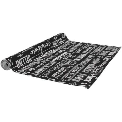 Nappe chemin de table 40x140 cm noire en coton