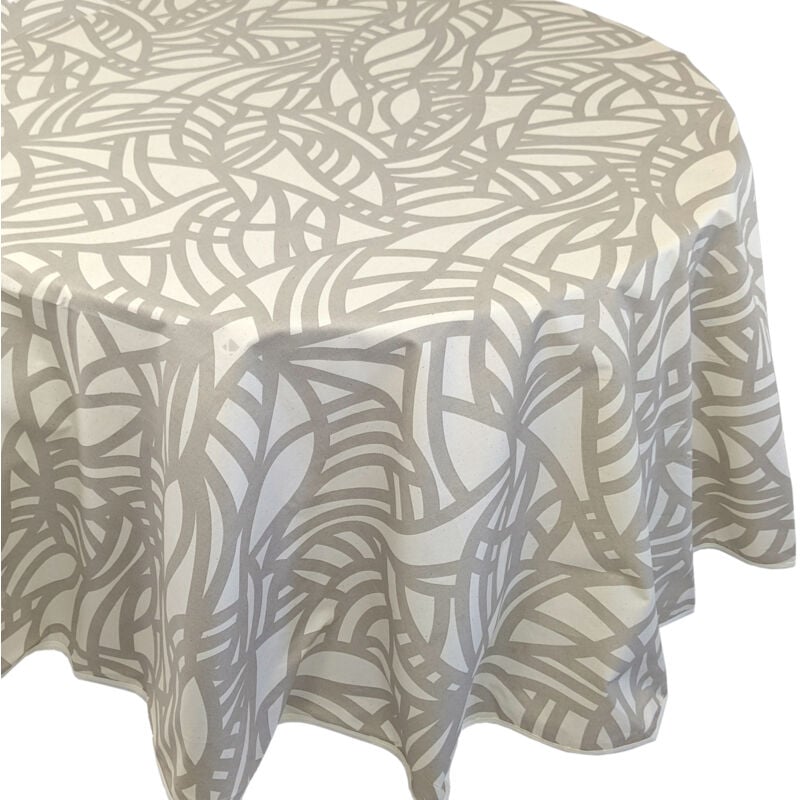 Linnea - Nappe coton enduite bahia Ovale 170x240 cm