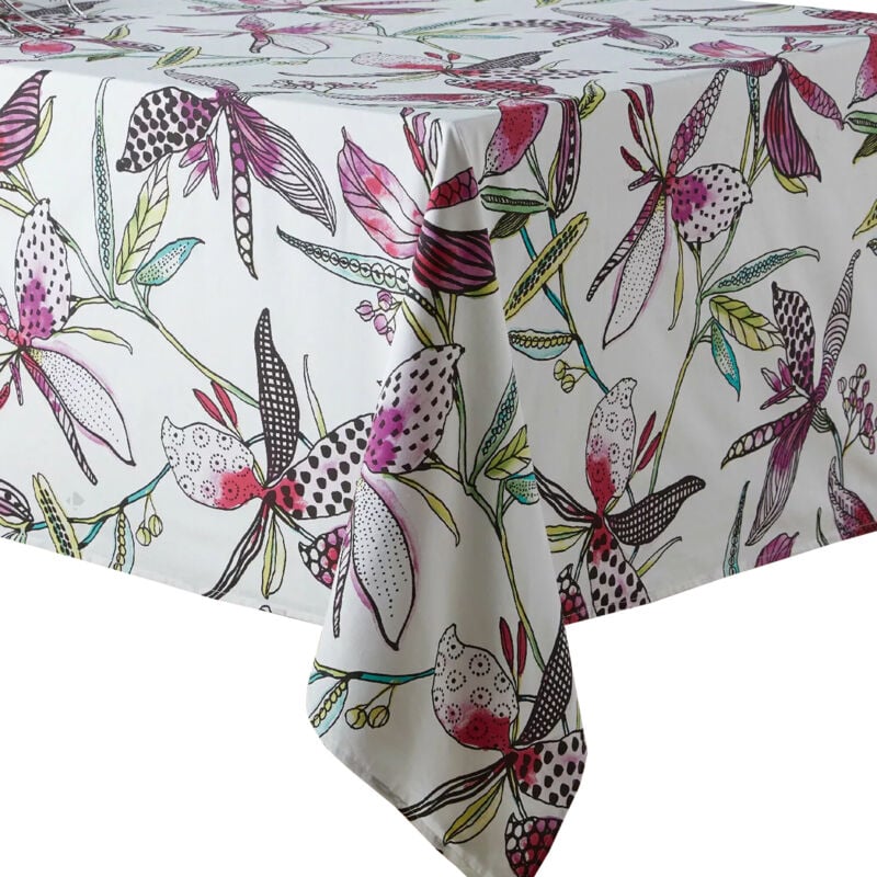 Linnea - Nappe coton enduite paradis Rectangulaire 160x200 cm