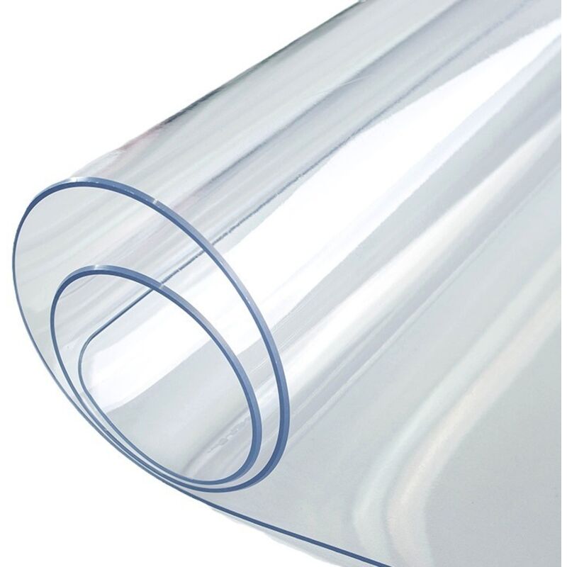 Nappe Cristal Transparente, épaisse, différentes Dimensions Ronde ou rectangulaire, Protection Table ou Meuble, Imperméable - Rectangulaire : 60x120