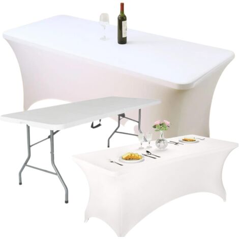 Nappe de banquet traiteur, nappe blanche élastique pour communion