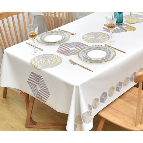 Nappe de cuisine extérieure en PVC imperméable, rectangulaire, pour table de table.