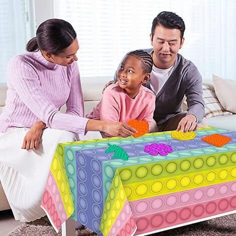 nappe De Fte Jetable En Plastique Arc-en-ciel Pastel 180108 Cm Impermable Nuages Arc-en-ciel Dcorations De Table Pour Filles Sur Le Thme De La Li