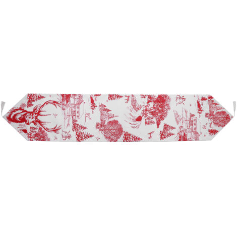 Nappe de Noël avec Motif Cerf Rouge, Décoration de Table Imprimée