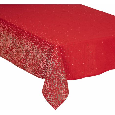 Lavable Rectangulaire 130 x 220 cm Infroissable Pour dîner de cuisine Hleane Nappe de Noël rouge Poinsettia