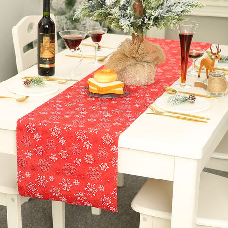 PORI Nappe Rouge Nouvel an Nappe imperméable Festive Nappe de Table Basse  rectangulaire de noël : : Cuisine et Maison