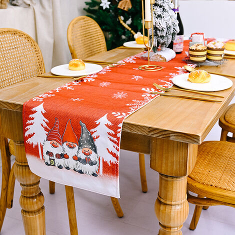 PORI Nappe Rouge Nouvel an Nappe imperméable Festive Nappe de Table Basse  rectangulaire de noël : : Cuisine et Maison