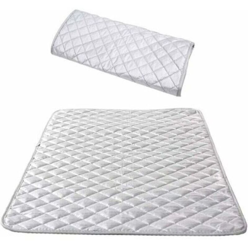 VURAHOME - Nappe de Repassage Isolante Couverture de Repassage à la Vapeur Coton Tapis De Repassage sur Table Portable pour Lave-Linge Sèche-Linge