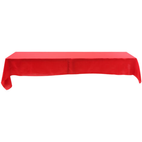 Nappe de Table 145x320cm Rouge, Résistante aux Taches pour Banquet Mariage Fête