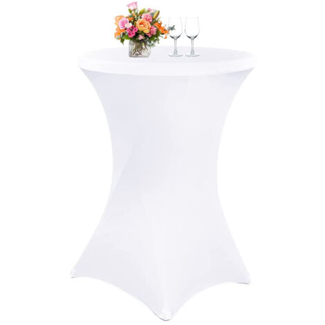 Nappe de table basse BLANCHE 80 cm