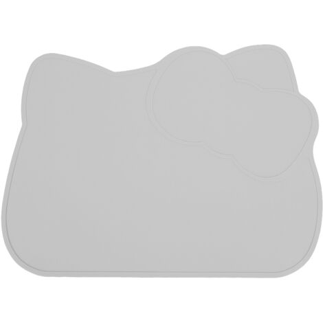Nappe de Table Bébé Imperméable et Anti-Dérapante en Silicone Isotherme Pliable (Gris)