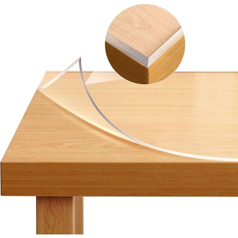 Woltu - Nappe de Table en pvc 70x110 cm, Nappe Rectangulaire, Épaisseur de 2mm, Imperméable, Antitache