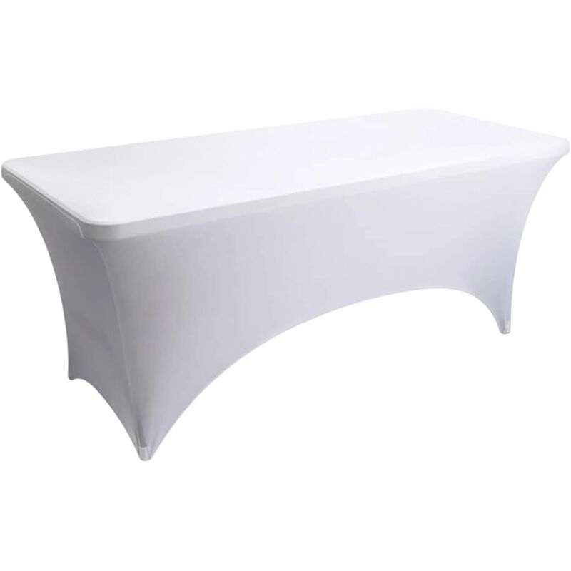 Nappe de Table Extensible Rectangulaire Lavable Élastique Spandex Table Cocktail Classic pour Bar Table de Banquet de Cocktail de Mariage Décoration